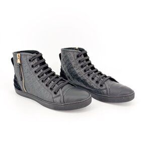 Louis Vuitton Empreinte LV Punchy High-Top Sneakers Black Size 37.5 US 7.5